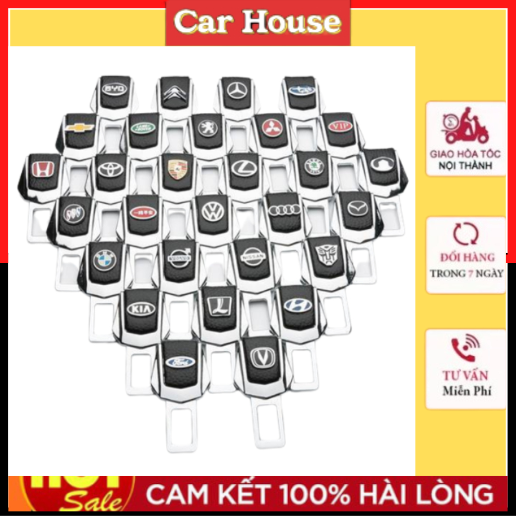 Chốt cài dây an toàn loại Cao cấp có full Logo Hãng xe
