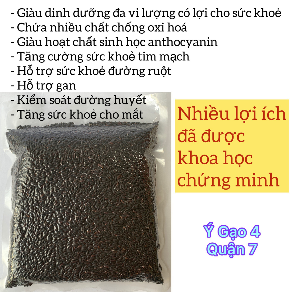 Gạo Nếp Cẩm Nếp Than hút chân không túi 1kg - Thơm ngon dẻo ngọt, tốt cho tim mạch, làm sữa chua nếp cẩm | BigBuy360 - bigbuy360.vn