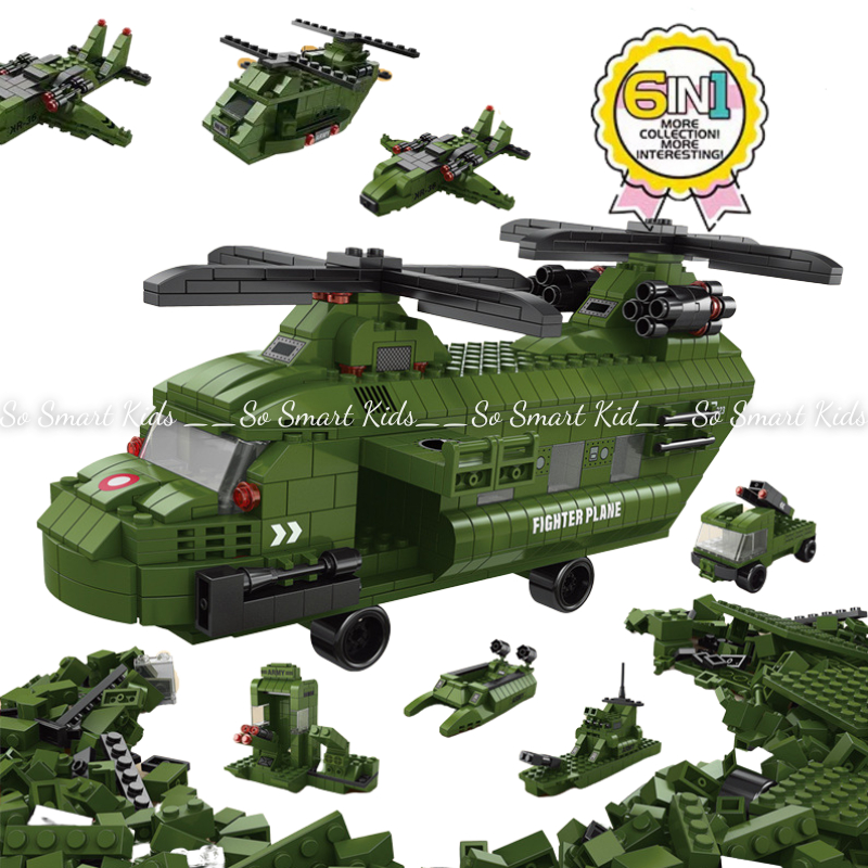 Lego máy bay quân sự 1000pcs, lego máy bay chiến đấu, trực thăng, xếp hình lego thông minh cho bé trai