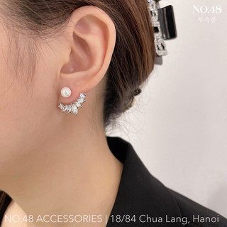 Khuyên tai nữ bông tai bạc s925 đá vành tai mã 3646
