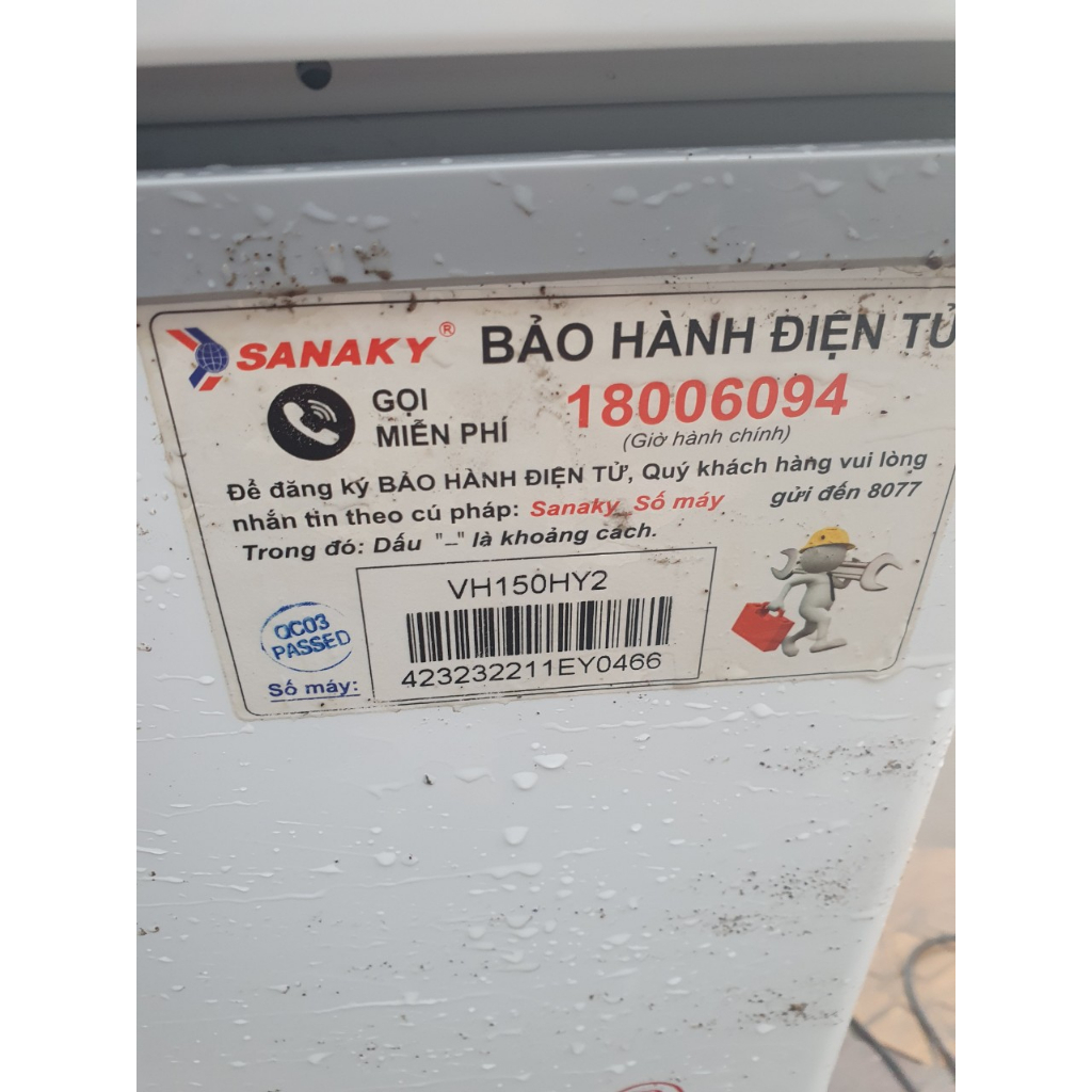 tủ đông sanaky 150hy2 100 lít còn bảo hành 23 tháng chỉ giao tphcm, long an, tây ninh, đồng nai, bình dương
