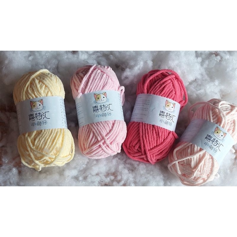 Len nhung mèo, nhung đũa 3mm, thích hợp móc thú size to, mũ, túi, áo, móc khóa...