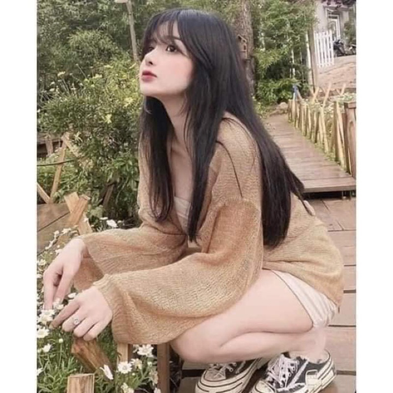 Áo Khoác Cardigan Len Mỏng Cho Nữ Phong Cách Ulzzang Phù Hợp Đi Đà Lạt, Dạo Biển