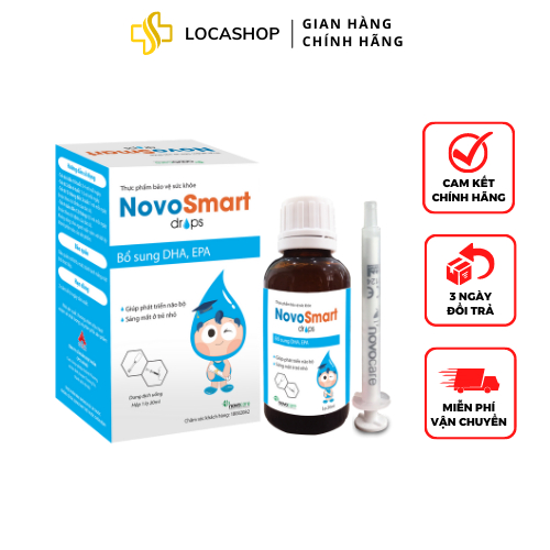 Siro NovoSmart DHA Nhỏ Giọt, Không Tanh, Giúp Bé Phát Triển Trí Não Toàn Diện