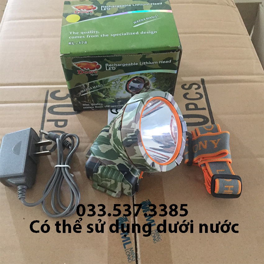 Đèn pin đội đầu siêu sáng, đèn pin led siêu sáng KL 178