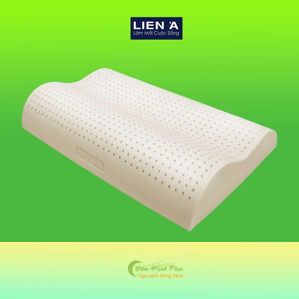 Gối cao su Liên Á Contour 38x51, Chống ngáy- CHÍNH HÃNG 100%