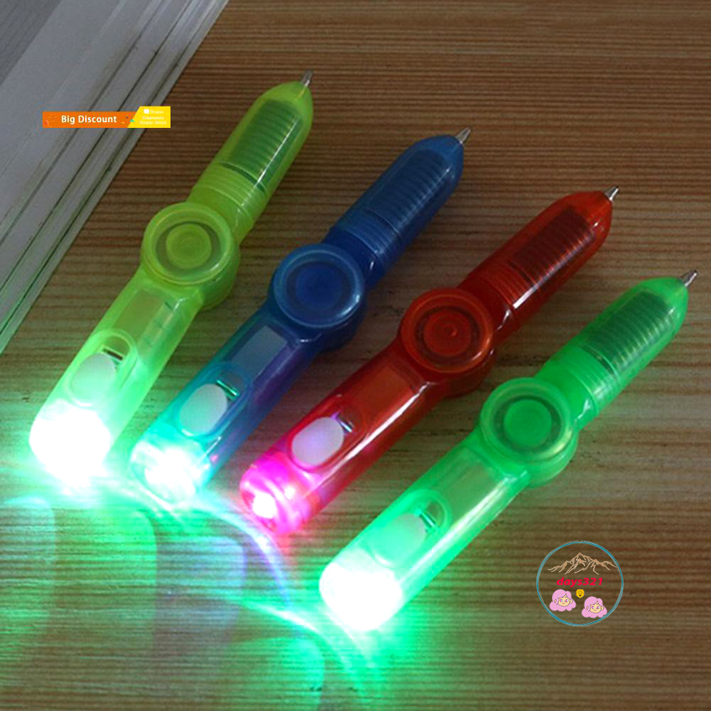 1 Cây Bút Xoay Phát Sáng Đầu Xoay 3 Trong 1 Dành Cho Học Sinh Spinner