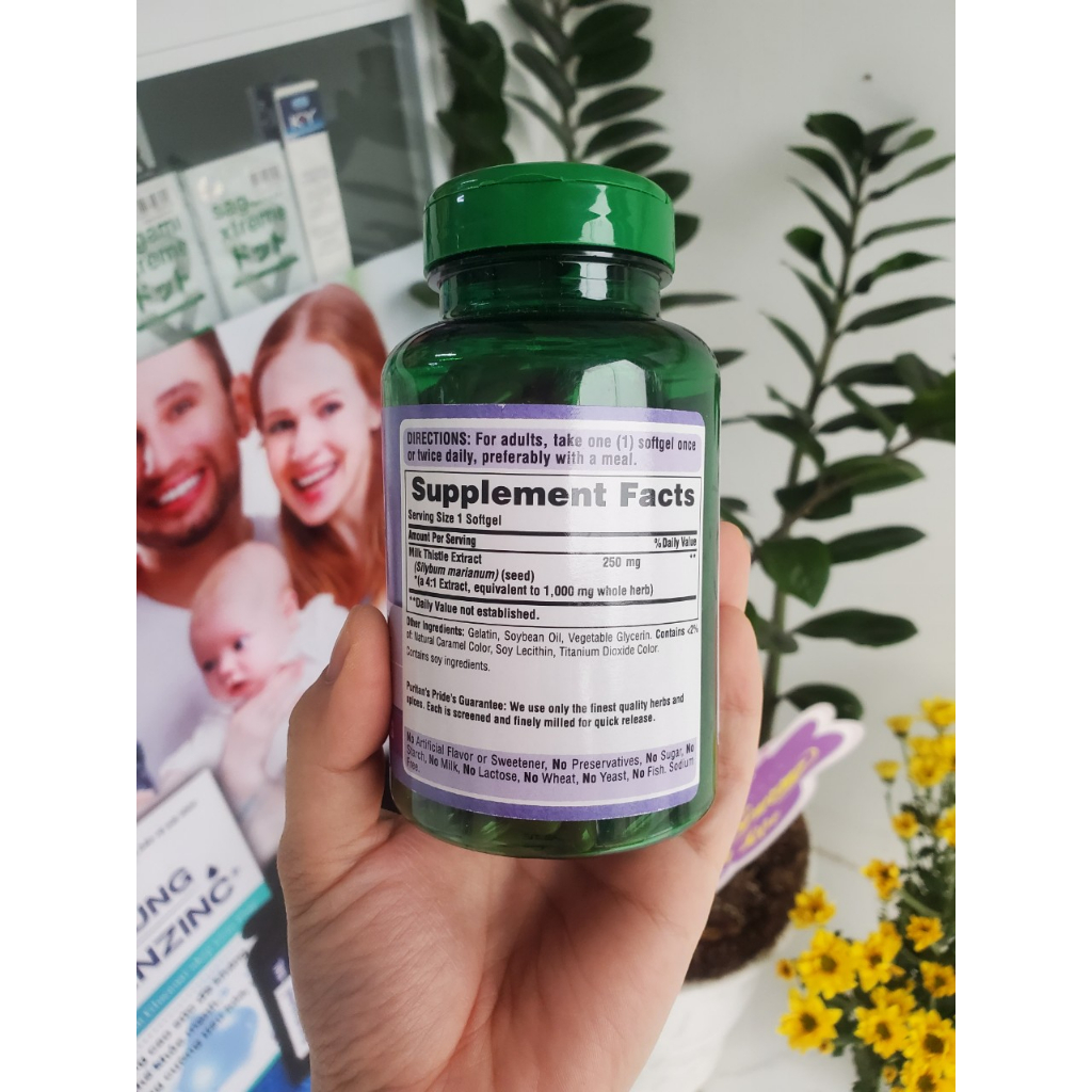 Bổ gan Puritant Milk Thisle 180 viên Mỹ