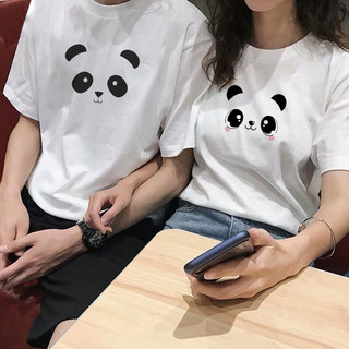 Áo phông cổ tròn tay lỡ, áo đôi nam nữ hình gấu siêu đáng yêu vải mềm mại co dãn