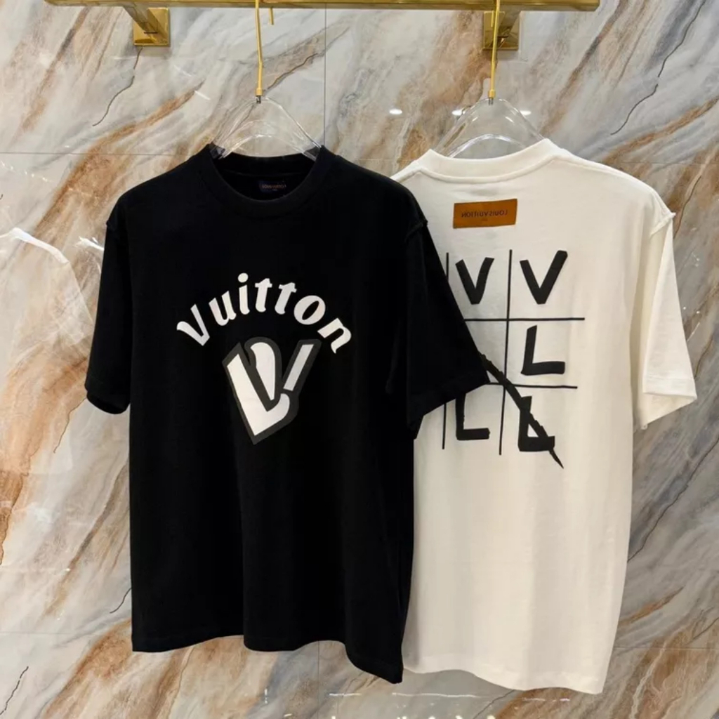 Áo Thun Vuiton Bàn Cờ Cá Rô ❤ Áo Phông Chất Cotton Dày Dặn Dáng Rộng Nam Nữ NVA316