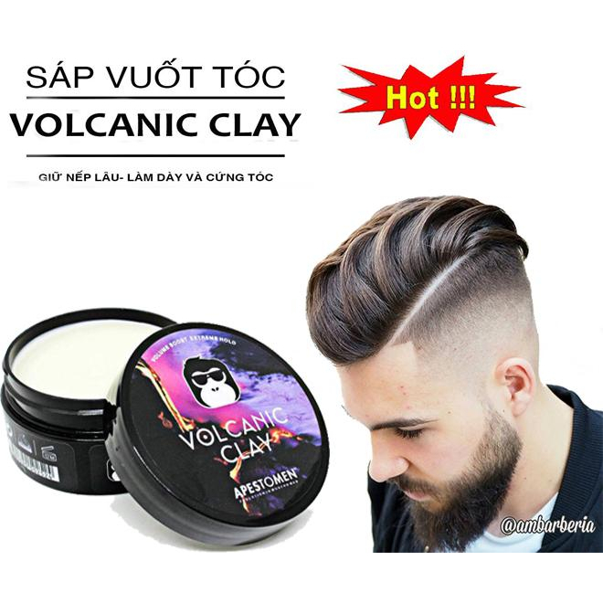 Sáp Vuốt Tóc Nam Apestomen Volcanic Clay Chính Hãng - 80 Gram