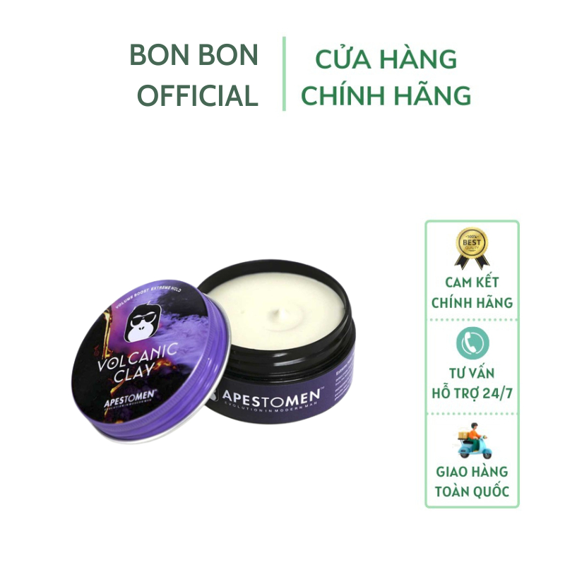 Sáp Vuốt Tóc Nam Apestomen Volcanic Clay Chính Hãng - 80 Gram
