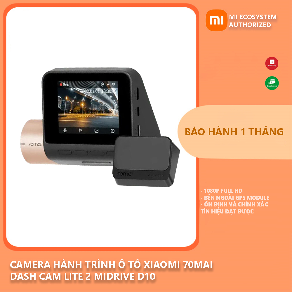 [Bản quốc tế] Camera hành trình ô tô Xiaomi 70MAI Dash Cam Lite 2 Midrive D10 - Shop  MI Ecosystem Authorized