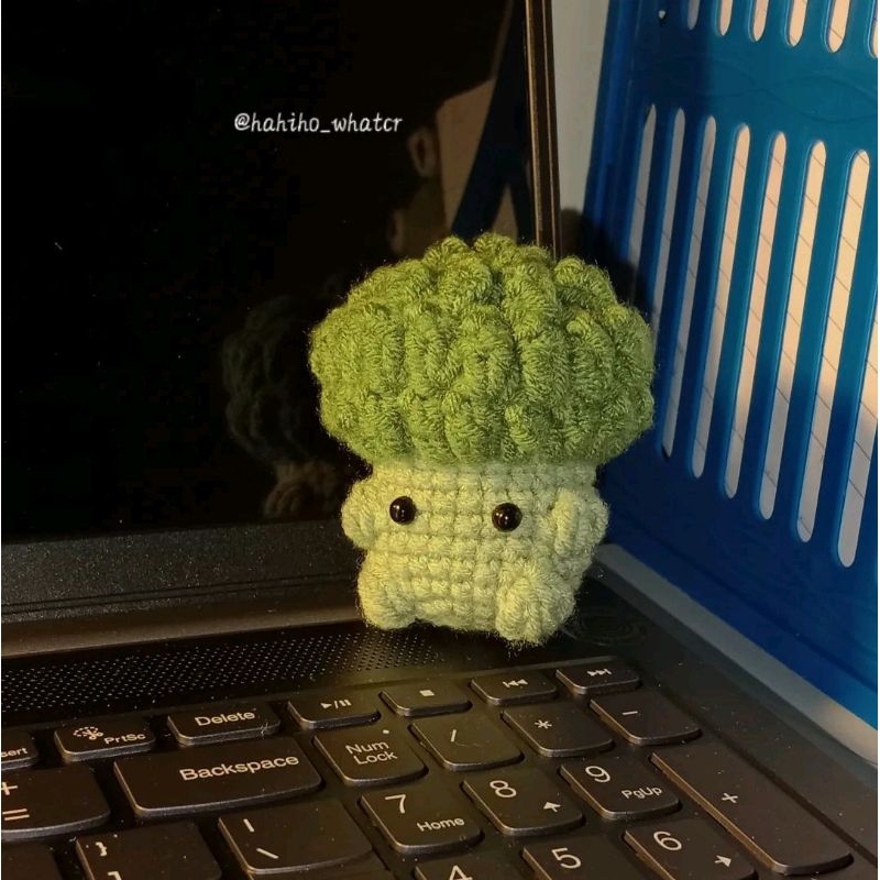 Móc khoá súp lơ xanh lè xanh lét | Kèm dây móc | @hahiho_whatcr