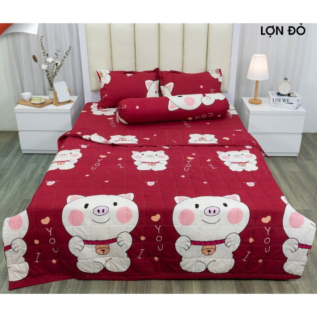 Xả gấp Bộ Ga Gối 3 Món 1m8x2m Cotton Poly Có Chọn Mẫu