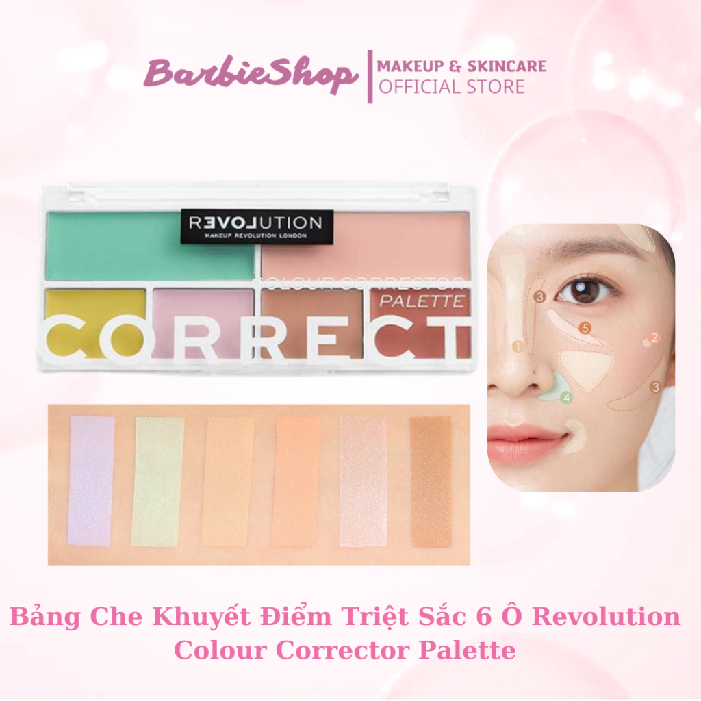 Bảng Che Khuyết Điểm Triệt Sắc Revolution Colour Corrector Palette [6 ô]