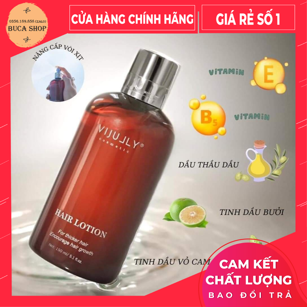 Xịt kích mọc tóc tinh dầu bưởi vijuly hair lotion mẫu mới tóc mọc nhanh dày