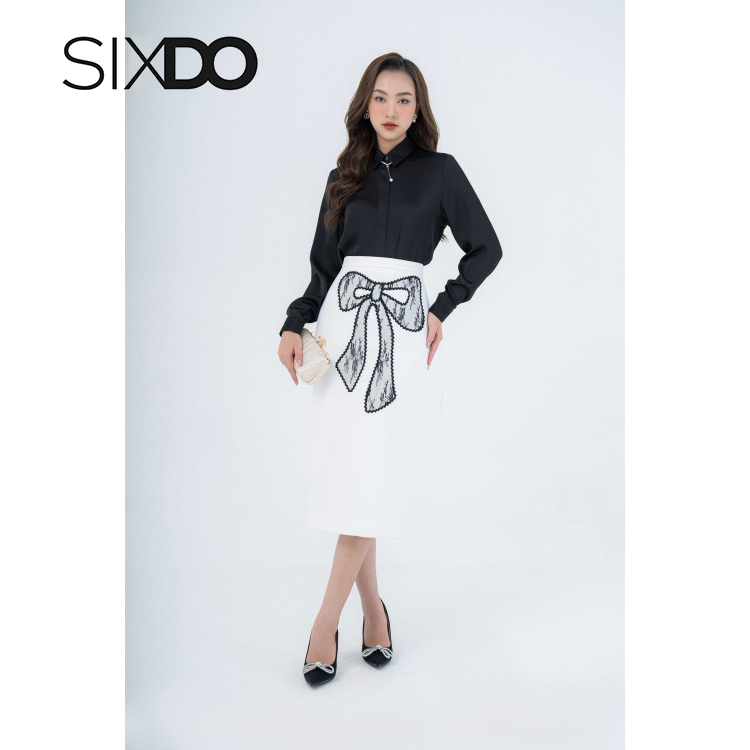 Áo sơ mi lụa dài tay thanh lịch thời trang SIXDO (Silk Shirt)
