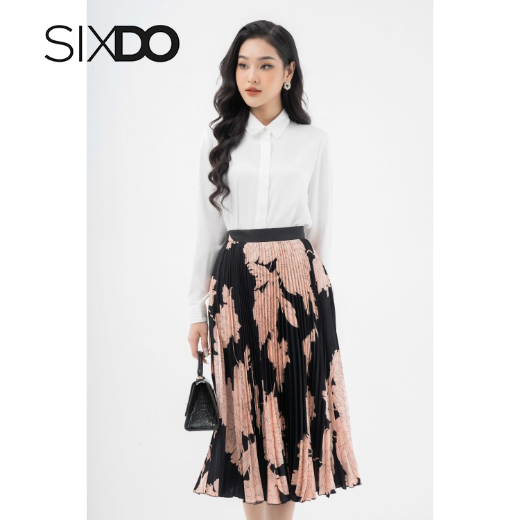 Áo sơ mi lụa dài tay thanh lịch thời trang SIXDO (Silk Shirt)