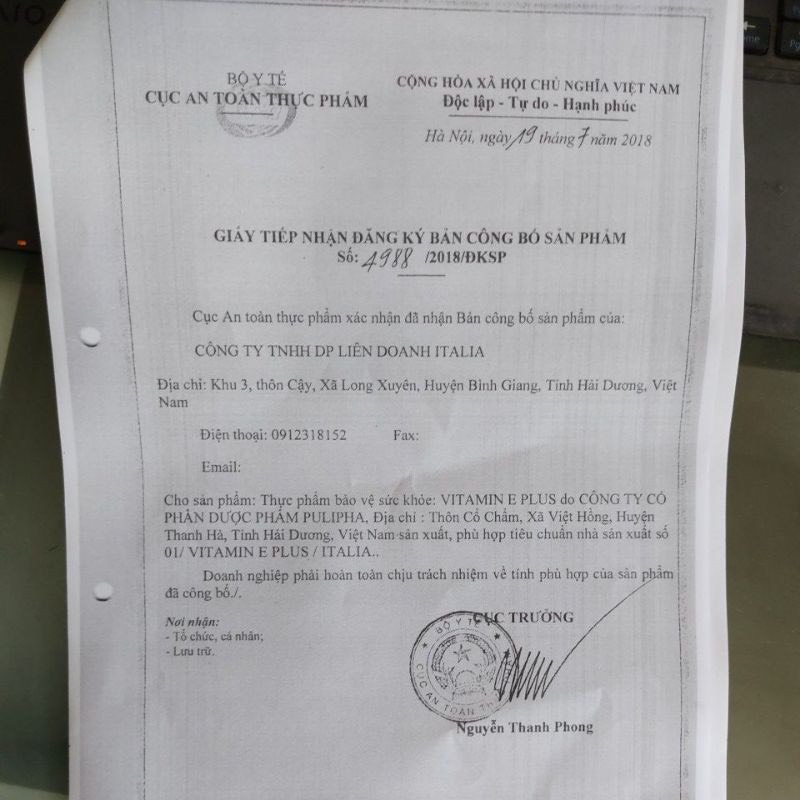 Viên uống VITAMIN E bổ sung Vitamin E nguyên chất giảm nếp nhăn chống lão hóa Hộp 30 viên nang