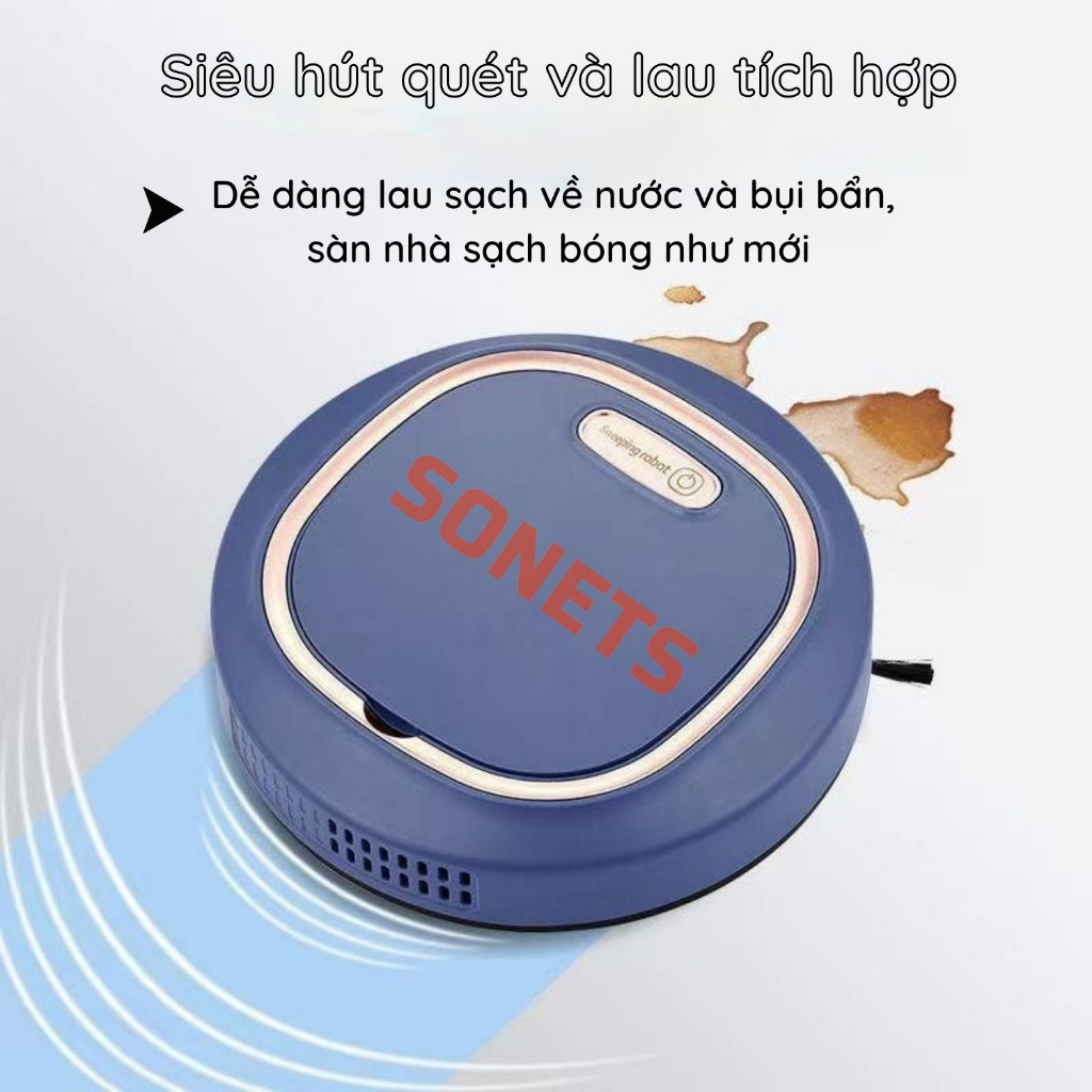 Robot Hút Bụi Lau Nhà Đa Năng Cao Cấp JM8025 Máy Robot Hút Bụi Tự Động, Sạc USB Cảm Biến Chống Va Chạm, SONETSVN | BigBuy360 - bigbuy360.vn