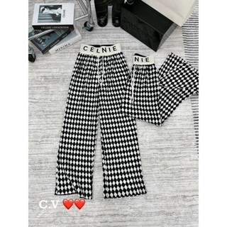 Quần suông lụa cạp chữ nhiều hoa tiết, Quần lụa suông cap chun có dây rút mát mẻ siêu đẹp hot trent