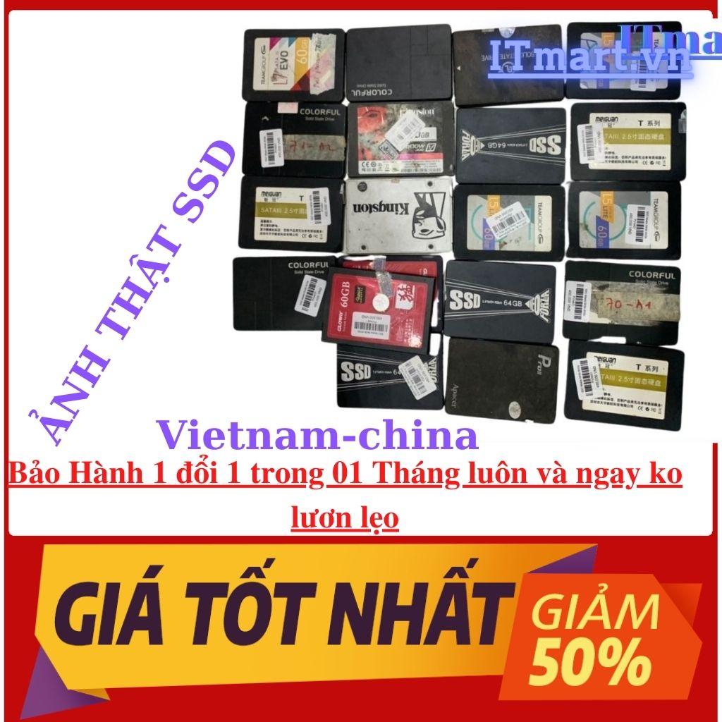 Ổ cứng SSD 120Gb-128Gb BÓC MÁY Dell, HP,IBM chuẩn USA cũ đã qua sử dụng- đã cài sẵn win 10