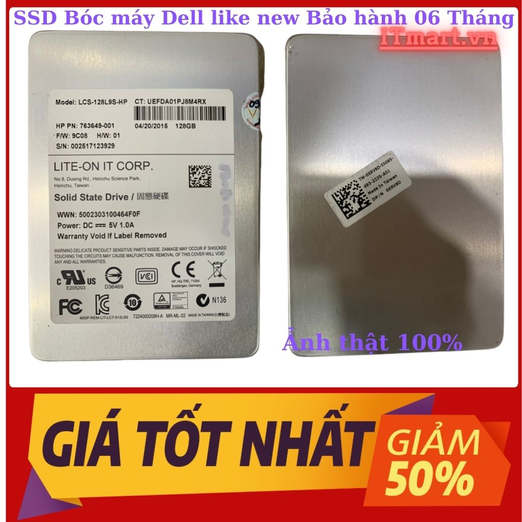 Ổ cứng SSD 120Gb-128Gb BÓC MÁY Dell, HP,IBM chuẩn USA cũ đã qua sử dụng- đã cài sẵn win 10
