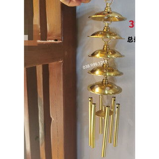 Chuông gió 6 ống 5 tầng bằng đồng các kích thước bán đồ đồng phong thủy