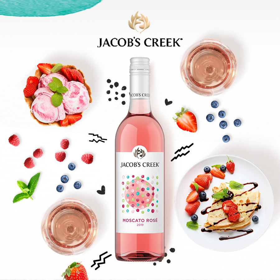 Rượu vang hồng có ga Jacob's Creek Dots Moscato Rose 750ml 7.5%