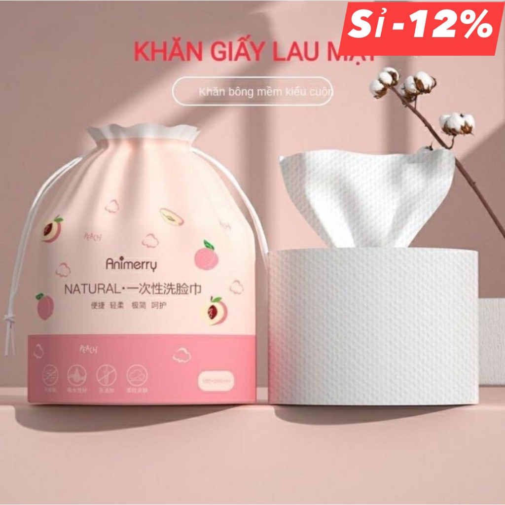 Combo Cuộn 40 Khăn mặt khô Animerry lau khô, lau ướt - Tái sử dụng | BigBuy360 - bigbuy360.vn