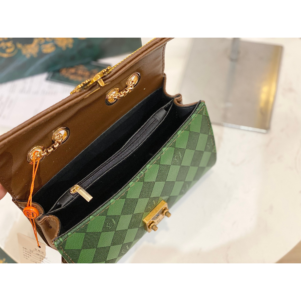 SALE OFF 50% - TÚI NẮP GẬP DÂY XÍCH LIBI VELDE FULLBOX CHÍNH HÃNG  - F817
