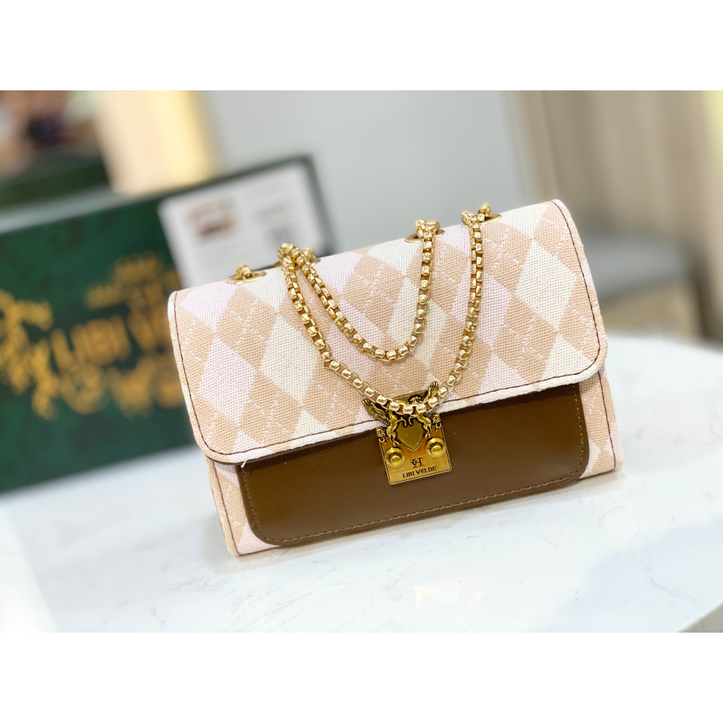 SALE OFF 50% - TÚI NẮP GẬP DÂY XÍCH LIBI VELDE FULLBOX CHÍNH HÃNG  - F817