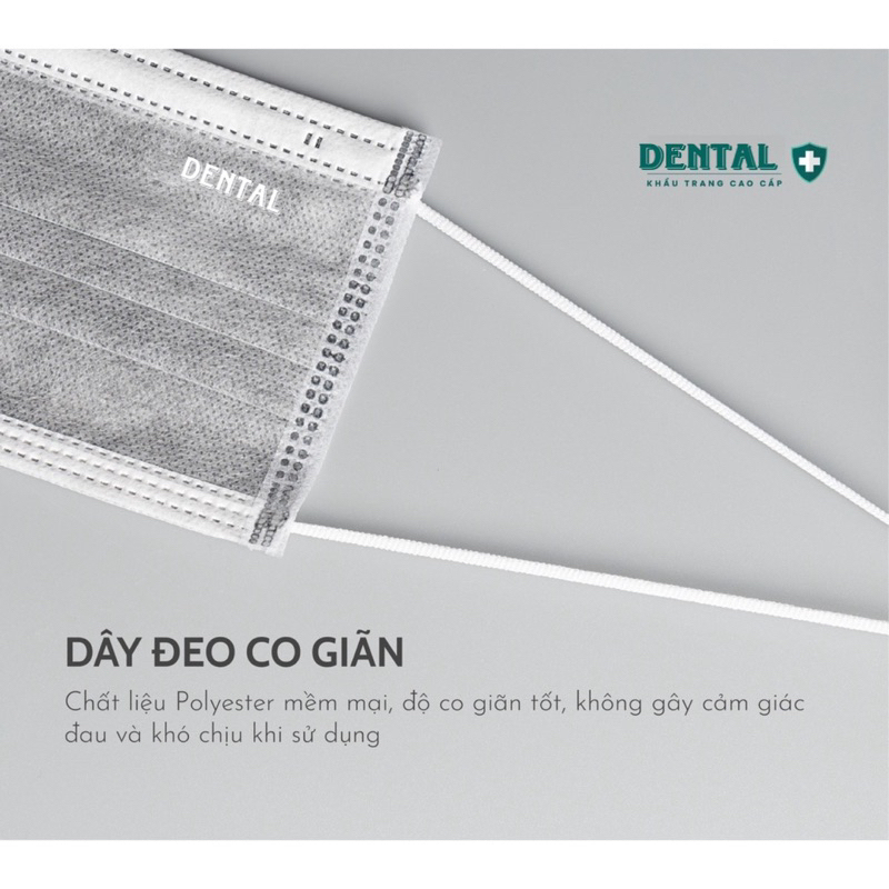 Thùng 300 chiếc ( 6 hộp ) khẩu trang y tế DENTAL chính hãng 4 lớp có giấy kháng khuẩn dày dặn chống bụi và tia UV