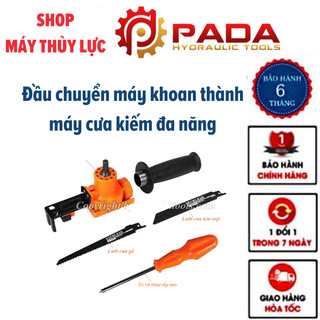 Đầu chuyển máy khoan thành máy cưa kiếm đa năng - tiện dụng - Kèm sẵn 2 lưỡi cưa gỗ và kim loại