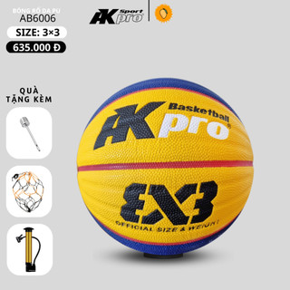 Quả bóng rổ AKpro 3x3 vàng xanh