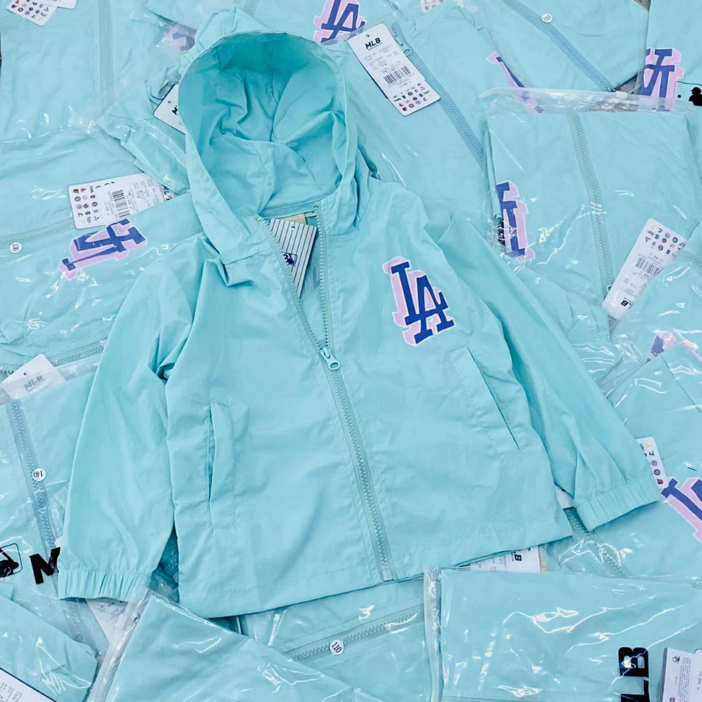 Áo khoác dù chống nắng MLB bé gái - bé trai size 13-30kg