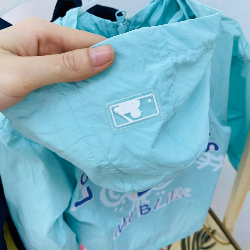 Áo khoác dù chống nắng MLB bé gái - bé trai size 13-30kg