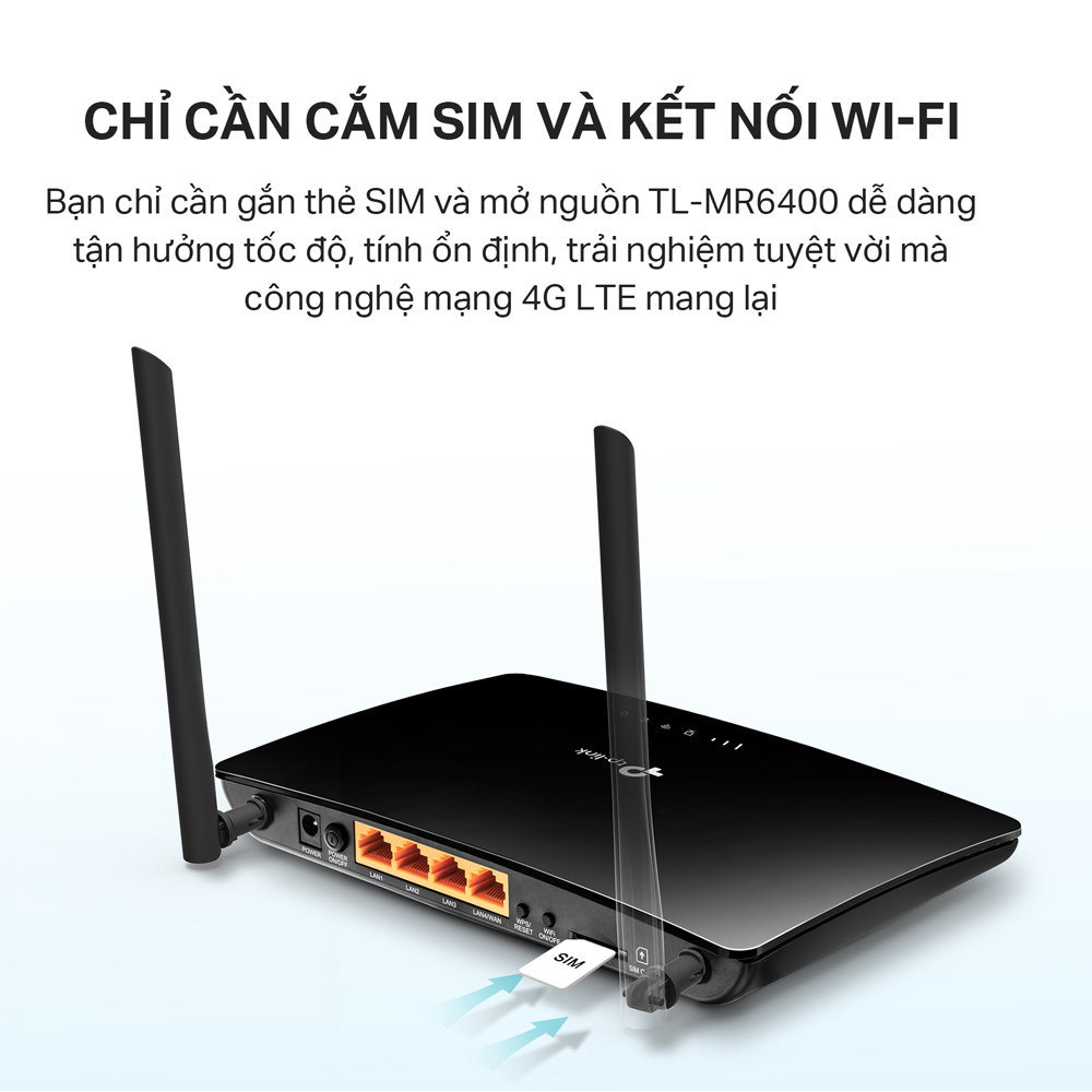 [Hỏa Tốc] Bộ Phát Wifi Di Động TP-Link TL-MR6400 4G LTE Chuẩn N 300Mbps