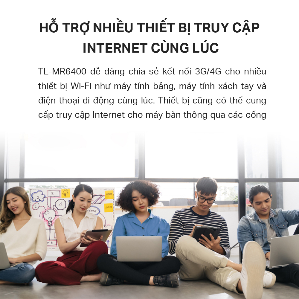 [Hỏa Tốc] Bộ Phát Wifi Di Động TP-Link TL-MR6400 4G LTE Chuẩn N 300Mbps