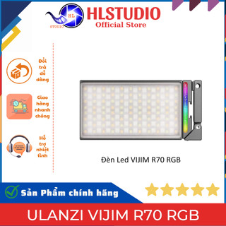 Ulanzi vijim r70 rgb - đèn led vỏ kim loại chỉnh màu sắc và độ k hl studio