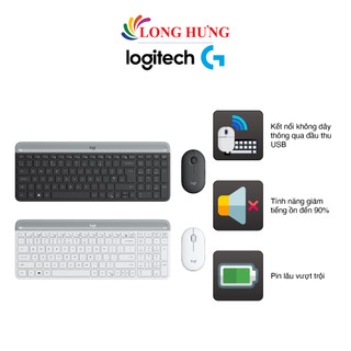 Combo Chuột và bàn phím không dây Logitech MK470 - Hàng chính hãng