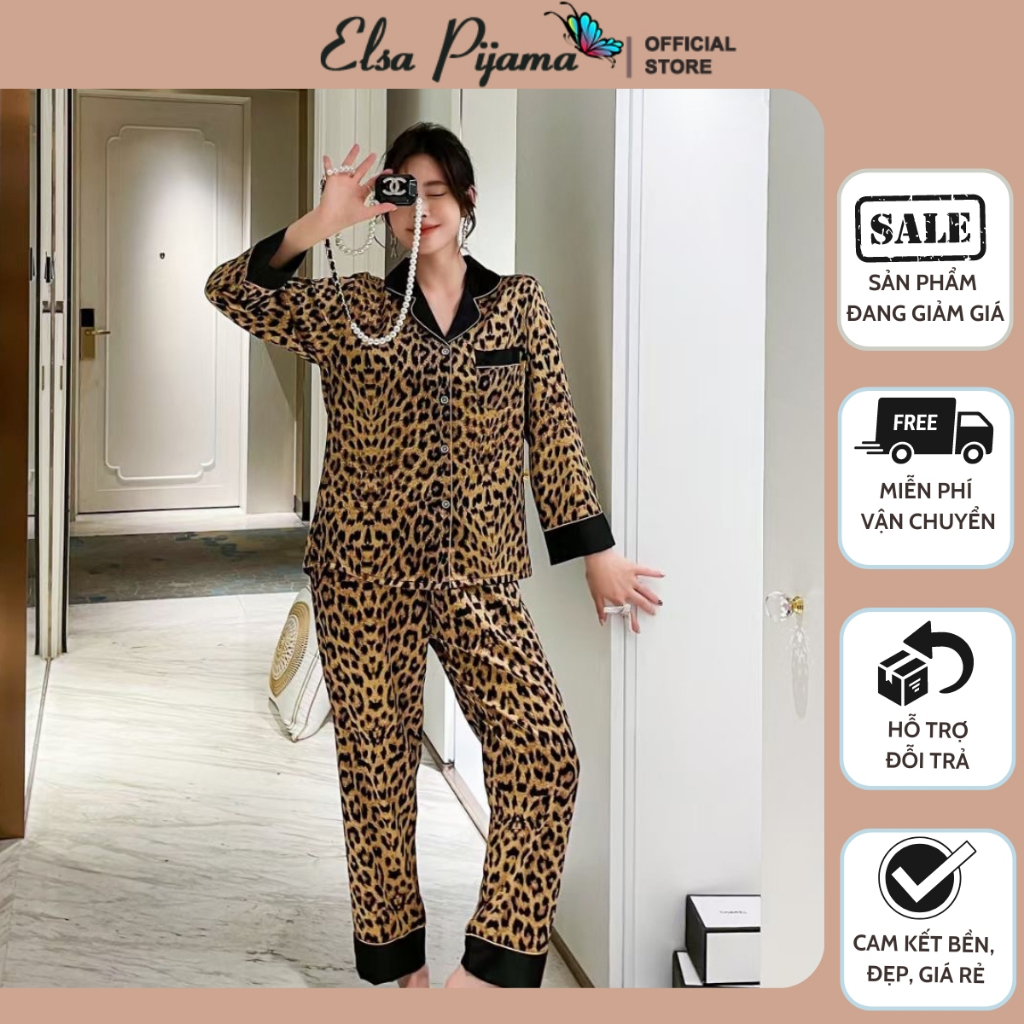 Bộ Đồ Mặc Nhà Đồ Ngủ Pijama Lụa Cao Cấp Siêu Mát Mềm Mịn - ELSA