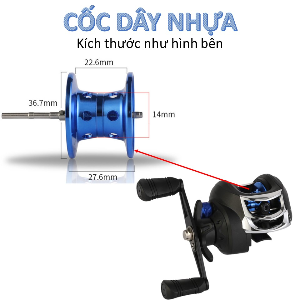 Máy Câu Ngang Gồm Tay Trái, Tay Phải, Chất Liệu Bán Kim Loại, Dùng Câu Lure, Lăng Xê