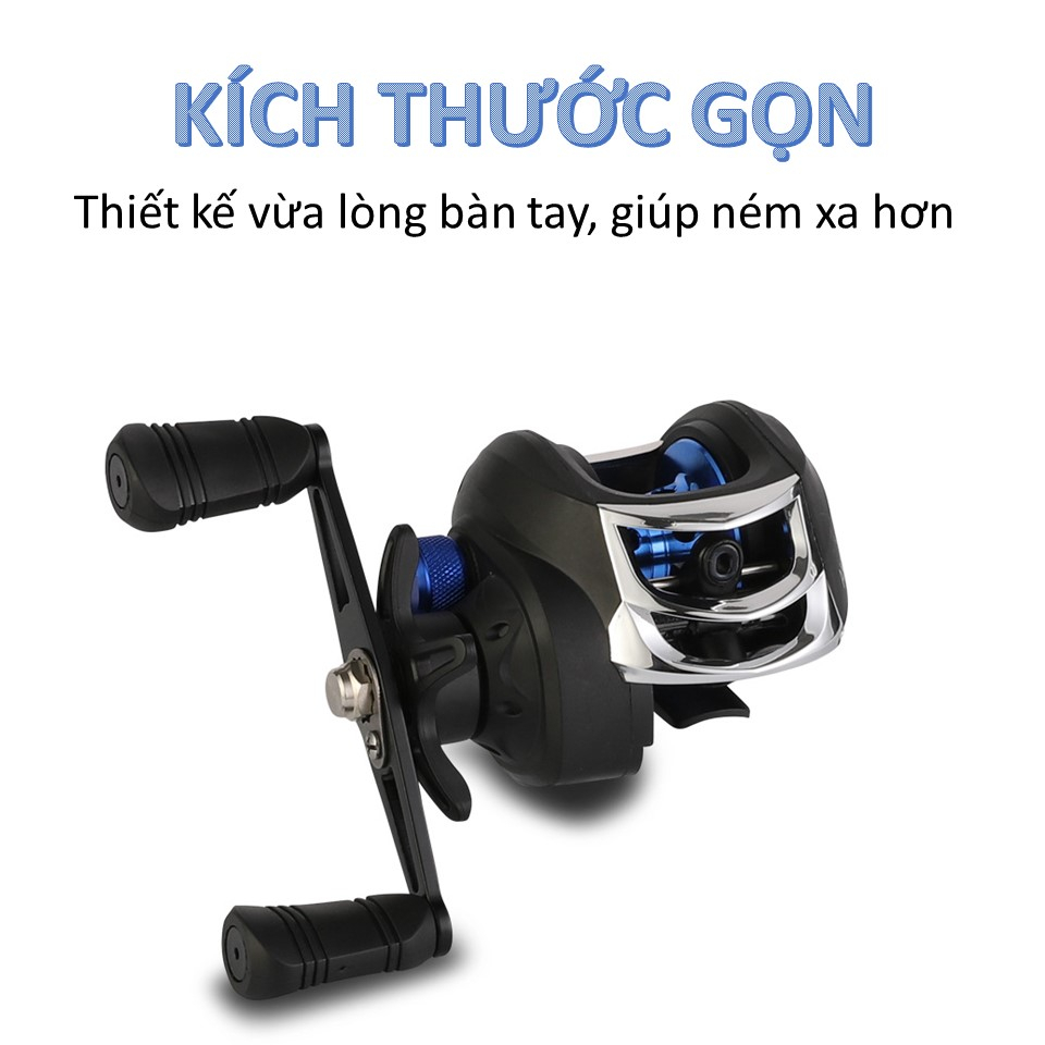 Máy Câu Ngang Gồm Tay Trái, Tay Phải, Chất Liệu Bán Kim Loại, Dùng Câu Lure, Lăng Xê