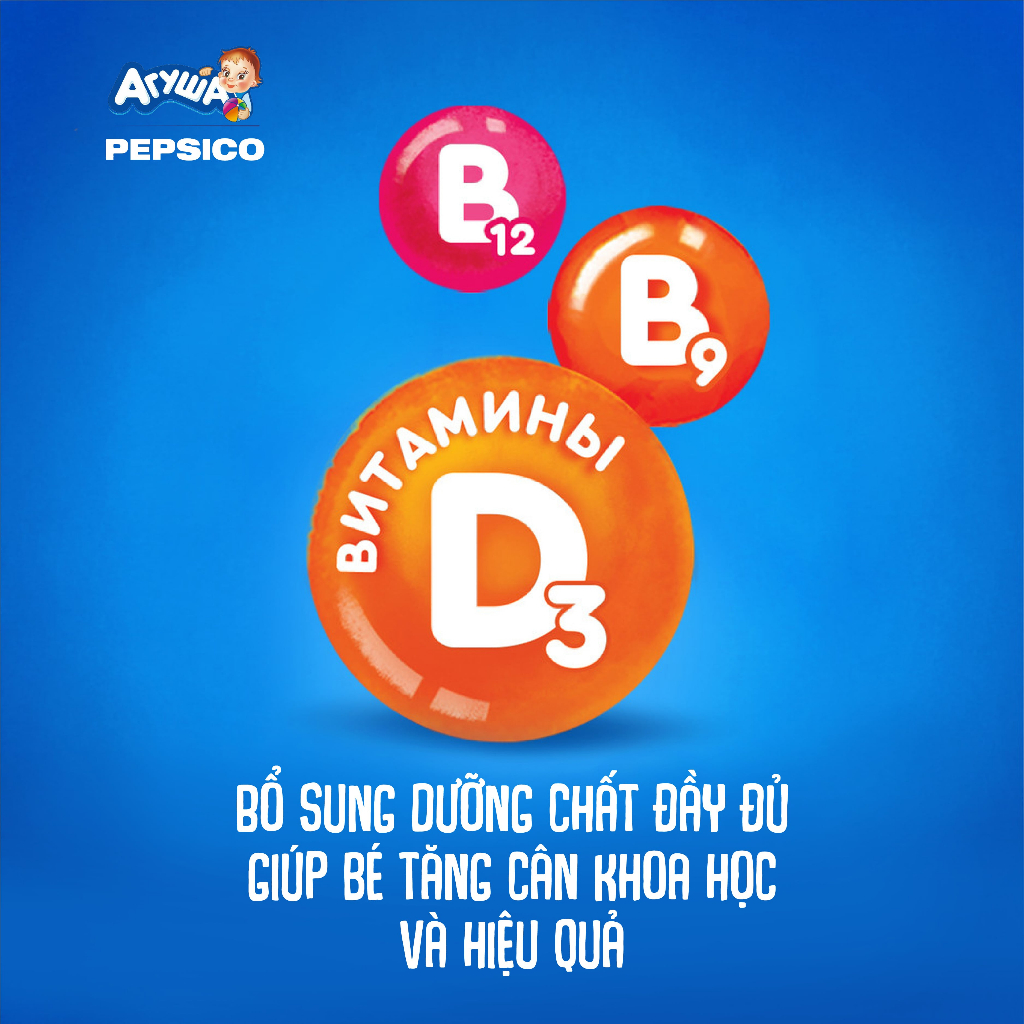 Sữa đêm tăng cân giúp bé phát triển trí não và thị giác gạo sữa vị táo và lê Agusha 200ml