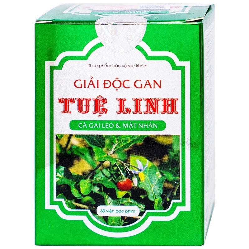 Viên Giải Độc Gan Tuệ Linh Hộp 60 viên - Giúp hạ men gan Hỗ trợ viêm gan xơ gan ,Tăng cường chức năng gan thải đôcj