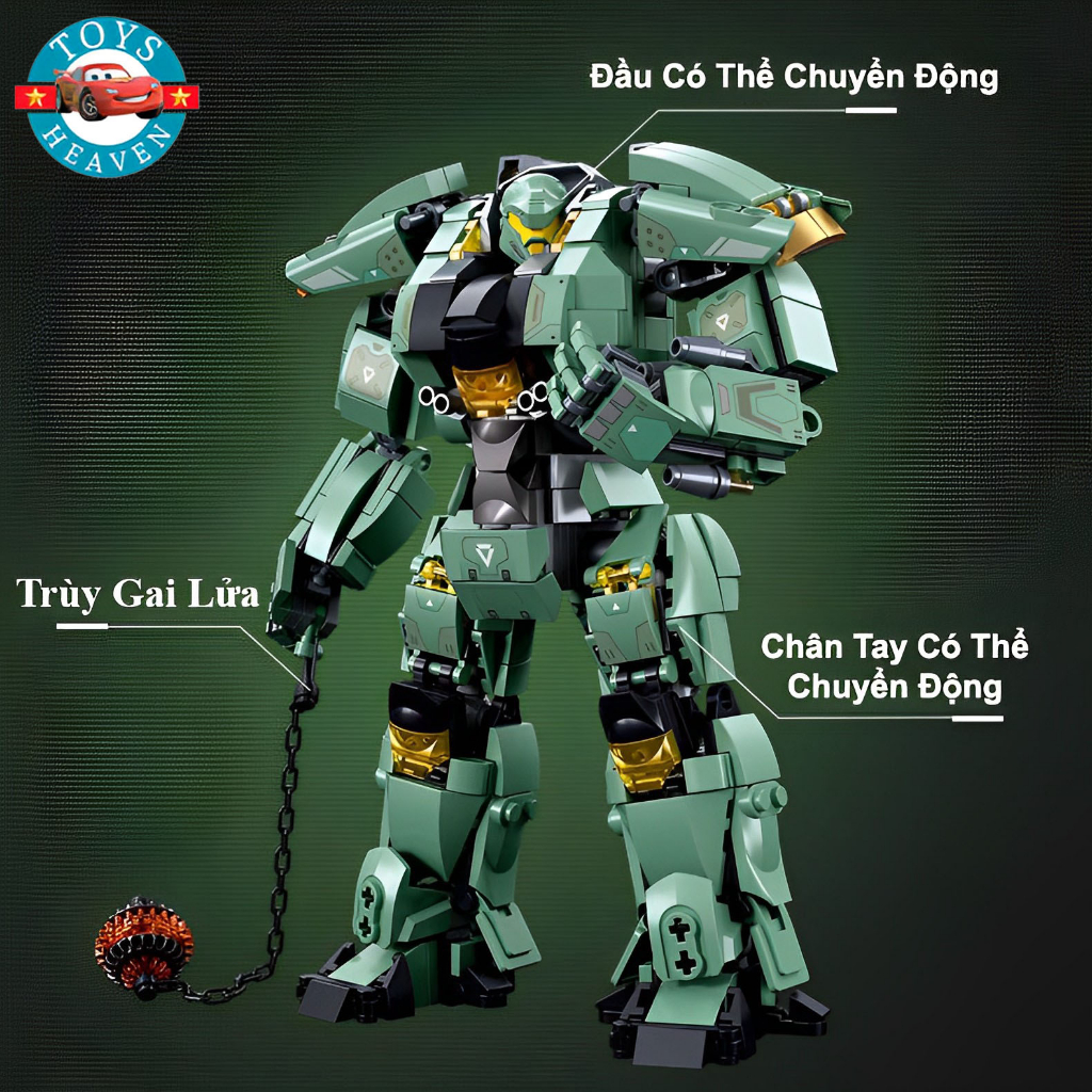 Đồ Chơi Lắp Ráp Phát Triển Trí Tuệ Lego Mô Hình Robot Extermination Guerrilla Trong Pacific Rim Mecha 1153 Với 542 Pcs