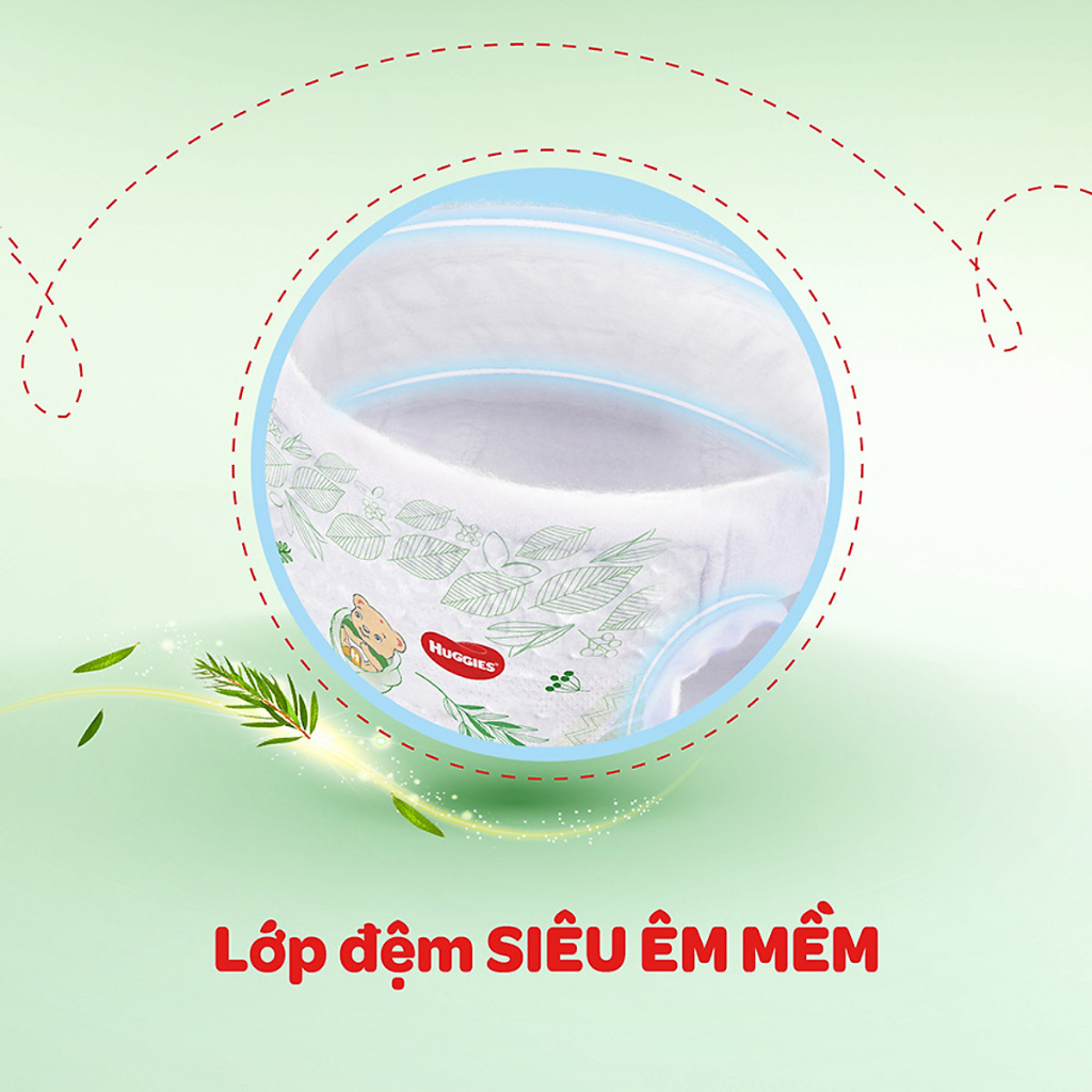 [Tặng 4 miếng cho size S80] Combo 2 Tã dán sơ sinh Tràm Trà Tự Nhiên Huggies NB40/NB70/S54/S80