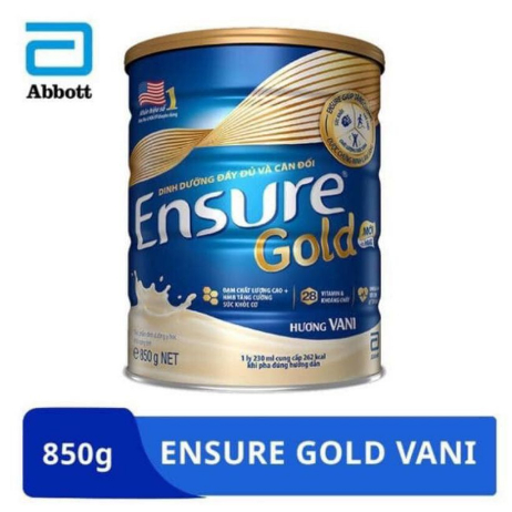 COMBO 4 -5 Sữa bột Ensure Gold Abbott hương vani (HMB) 850g